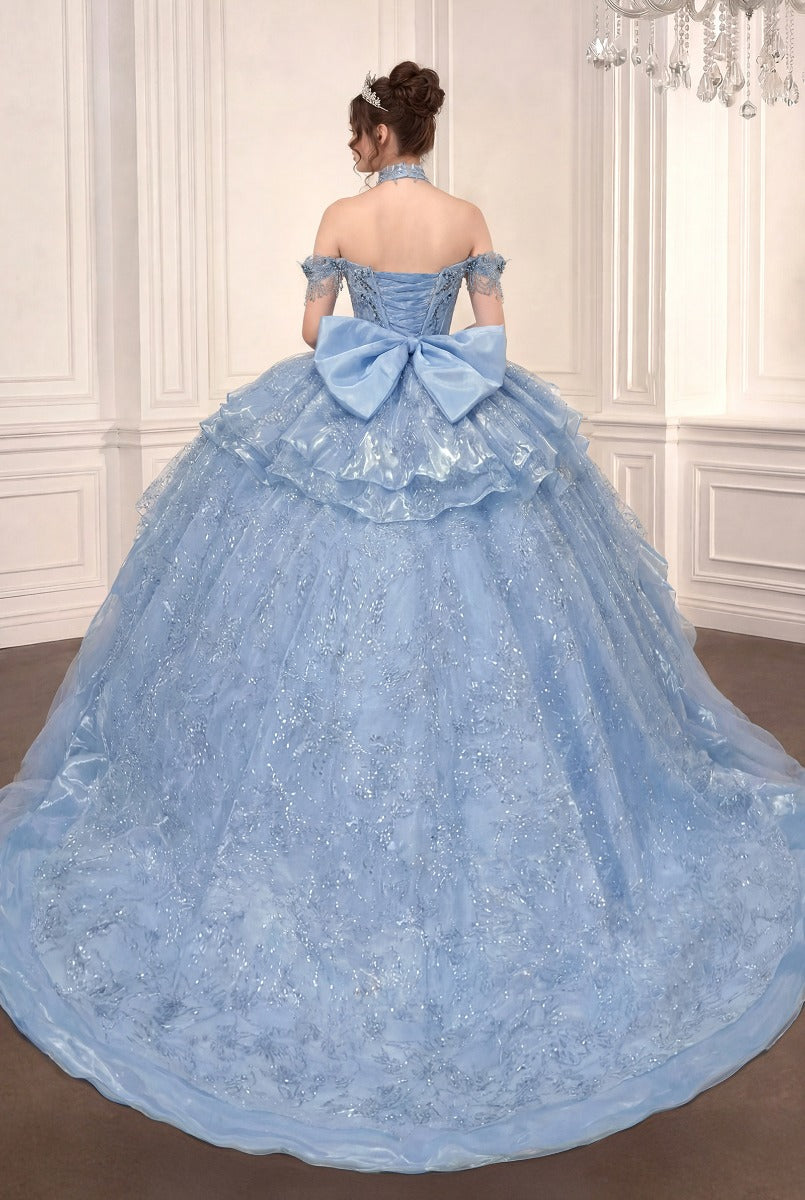 Elegant Embellished Formal Long Special Occasion Gown Detailed CD15742