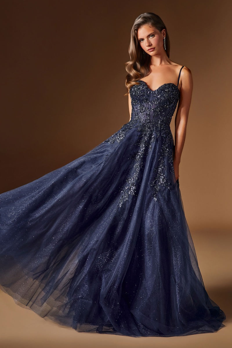 Elegant Embellished Formal Long Special Occasion Gown Detailed CDC177