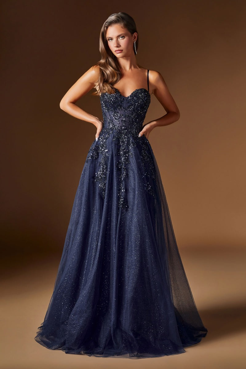 Elegant Embellished Formal Long Special Occasion Gown Detailed CDC177